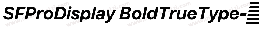 SFProDisplay BoldTrueType字体转换